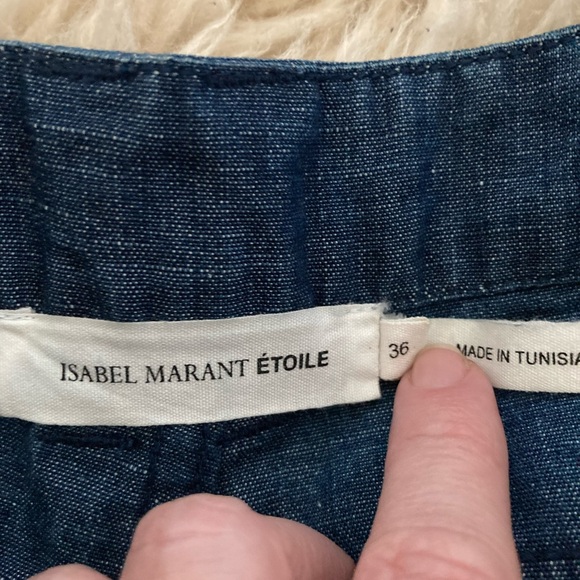 Isabel Marant Etoie Dark Floral Tapestry Jeans EUR Size 36 (US 4) Cotton Linen - Picture 2 of 6